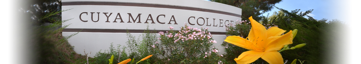 Cuyamaca College entrance sign
