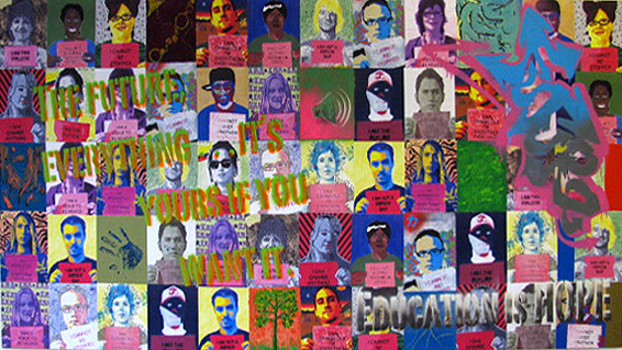 Education is Hope collaborative created by Joshua Eggleton's 2-D Design class